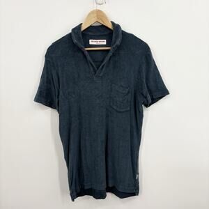 Orlebar Brown Terry Polo Short Small Camp Collar Cotton Towelling Resort Luxury